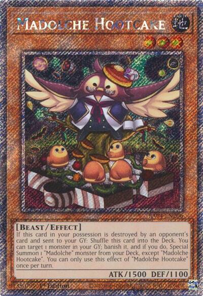 Madolche Hootcake (Platinum Secret Rare) (RA04-EN206) [Quarter Century Stampede]