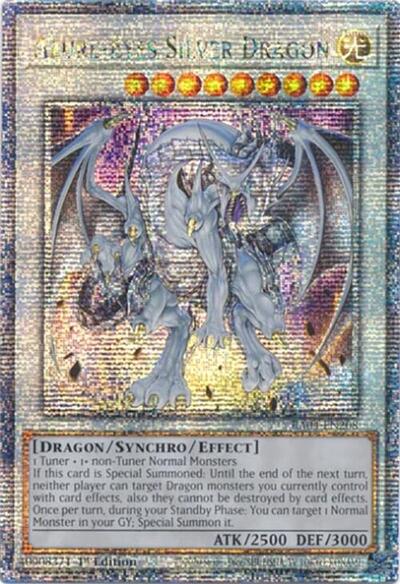 Azure-Eyes Silver Dragon (Quarter Century Secret Rare) (RA04-EN208) [Quarter Century Stampede]