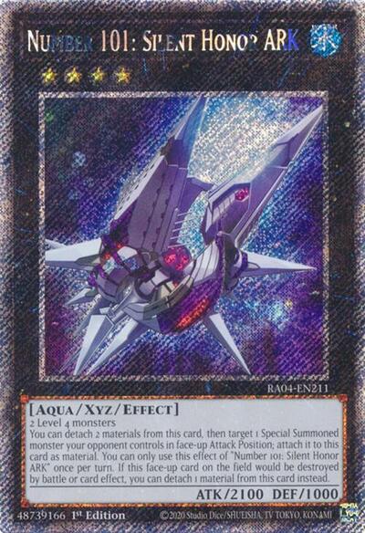 Number 101: Silent Honor ARK (Platinum Secret Rare) (RA04-EN211) [Quarter Century Stampede]
