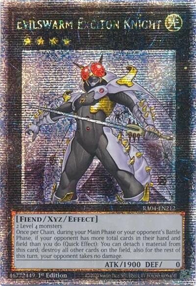 Evilswarm Exciton Knight (Quarter Century Secret Rare) (RA04-EN212) [Quarter Century Stampede]
