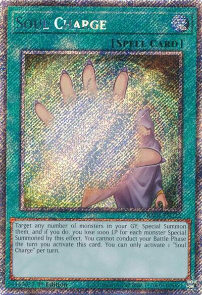 Soul Charge (Platinum Secret Rare) (RA04-EN222) [Quarter Century Stampede]