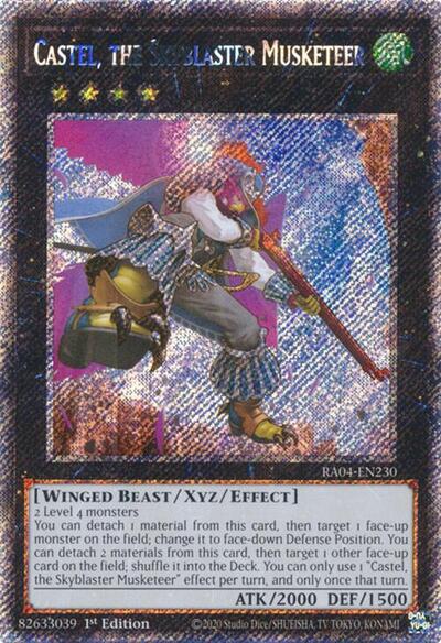 Castel, the Skyblaster Musketeer (Platinum Secret Rare) (RA04-EN230) [Quarter Century Stampede]
