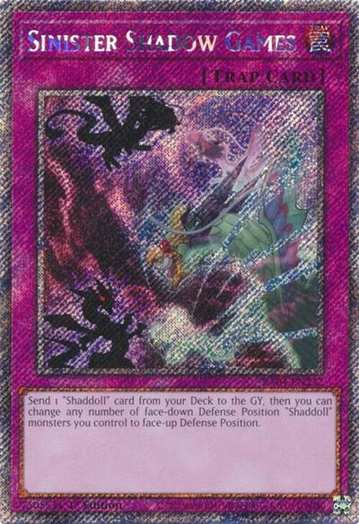 Sinister Shadow Games (Platinum Secret Rare) (RA04-EN232) [Quarter Century Stampede]
