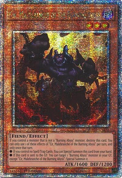 Cir, Malebranche of the Burning Abyss (Quarter Century Secret Rare) (RA04-EN235) [Quarter Century Stampede]