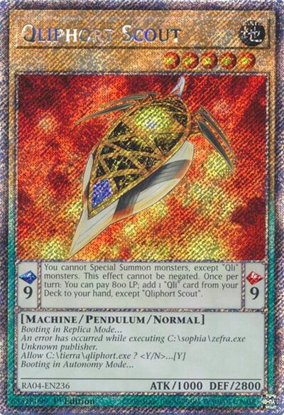Qliphort Scout (Platinum Secret Rare) (RA04-EN236) [Quarter Century Stampede]