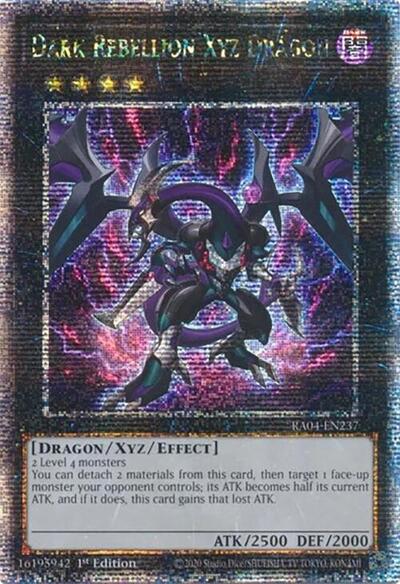 Dark Rebellion Xyz Dragon (Quarter Century Secret Rare) (RA04-EN237) [Quarter Century Stampede]