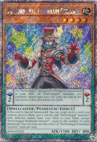 Performapal Pendulum Sorcerer (Platinum Secret Rare) (RA04-EN242) [Quarter Century Stampede]