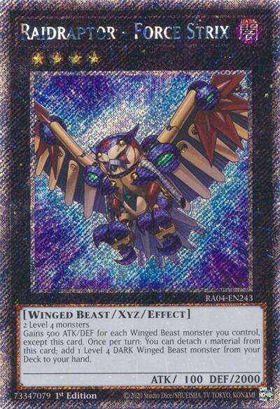 Raidraptor - Force Strix (Platinum Secret Rare) (RA04-EN243) [Quarter Century Stampede]