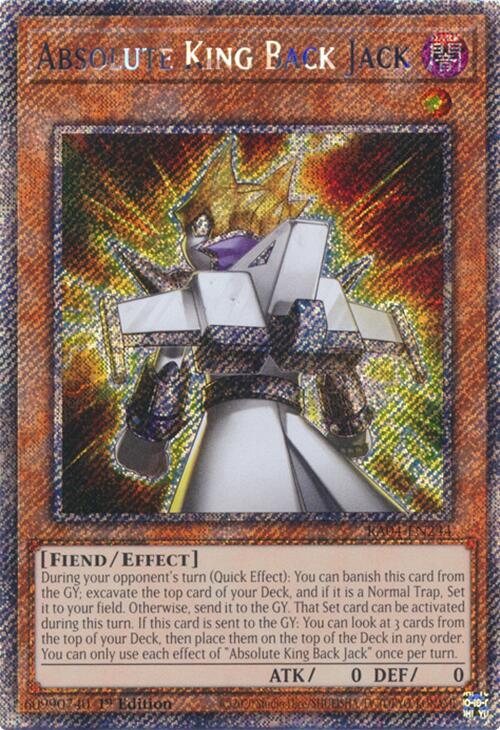 Absolute King Back Jack (Platinum Secret Rare) (RA04-EN244) [Quarter Century Stampede]
