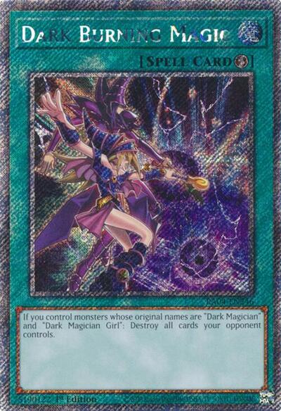 Dark Burning Magic (Platinum Secret Rare) (RA04-EN246) [Quarter Century Stampede]