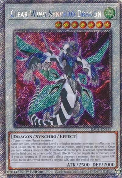 Clear Wing Synchro Dragon (Platinum Secret Rare) (RA04-EN249) [Quarter Century Stampede]