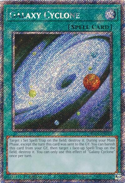 Galaxy Cyclone (Platinum Secret Rare) (RA04-EN250) [Quarter Century Stampede]