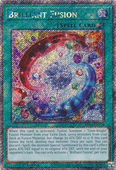 Brilliant Fusion (Platinum Secret Rare) (RA04-EN254) [Quarter Century Stampede]