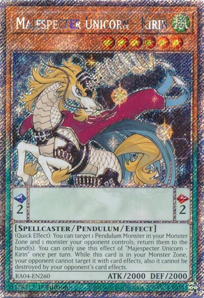 Majespecter Unicorn - Kirin (Platinum Secret Rare) (RA04-EN260) [Quarter Century Stampede]