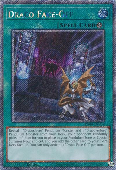 Draco Face-Off (Platinum Secret Rare) (RA04-EN262) [Quarter Century Stampede]