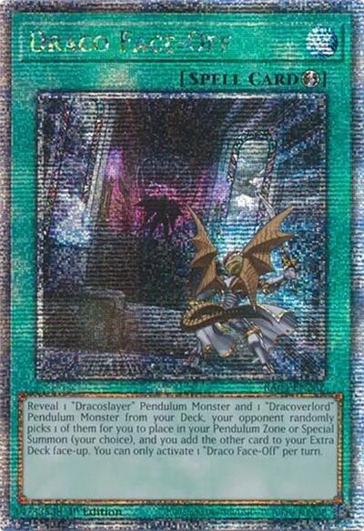 Draco Face-Off (Quarter Century Secret Rare) (RA04-EN262) [Quarter Century Stampede]