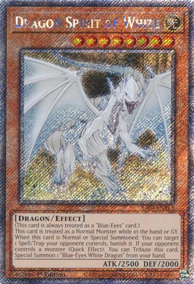 Dragon Spirit of White (Platinum Secret Rare) (RA04-EN265) [Quarter Century Stampede]