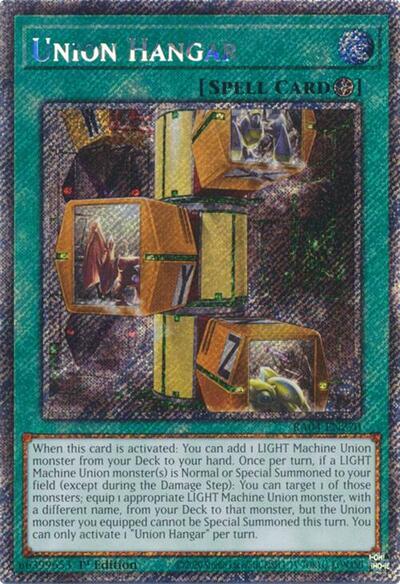 Union Hangar (Platinum Secret Rare) (RA04-EN270) [Quarter Century Stampede]