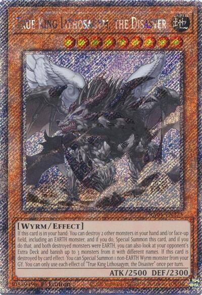 True King Lithosagym, the Disaster (Platinum Secret Rare) (RA04-EN275) [Quarter Century Stampede]