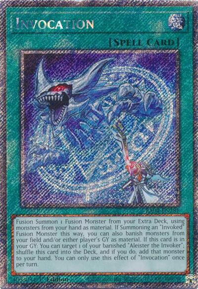 Invocation (Platinum Secret Rare) (RA04-EN281) [Quarter Century Stampede]
