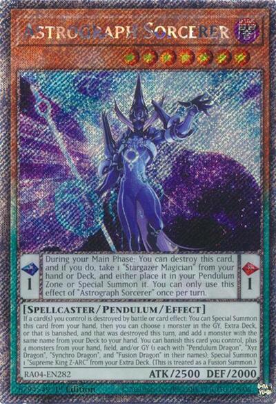 Astrograph Sorcerer (Platinum Secret Rare) (RA04-EN282) [Quarter Century Stampede]