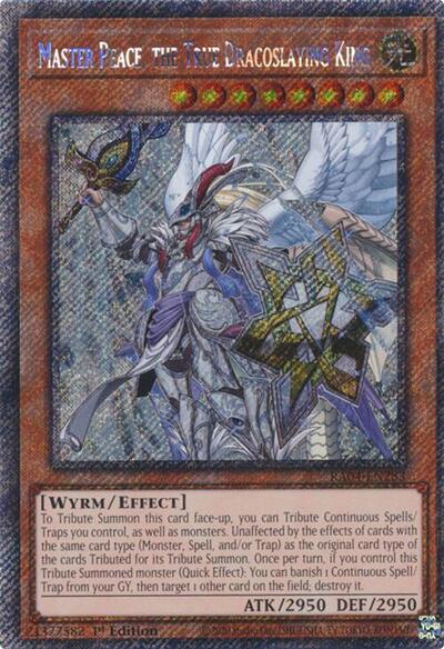 Master Peace, the True Dracoslaying King (Platinum Secret Rare) (RA04-EN283) [Quarter Century Stampede]