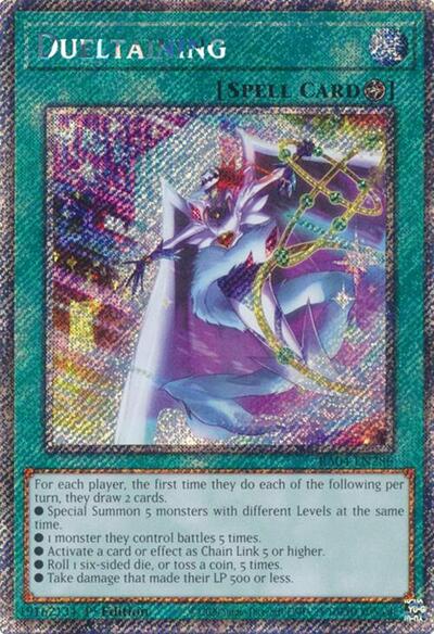 Dueltaining (Platinum Secret Rare) (RA04-EN286) [Quarter Century Stampede]