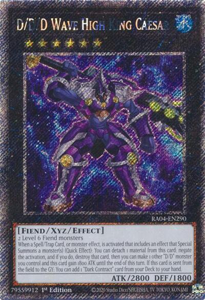 D/D/D Wave High King Caesar (Platinum Secret Rare) (RA04-EN290) [Quarter Century Stampede]