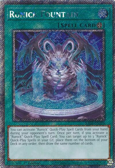 Runick Fountain (Platinum Secret Rare) (RA04-EN296) [Quarter Century Stampede]