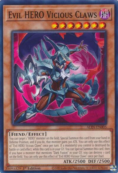 Evil HERO Vicious Claws (ALIN-EN005) [Alliance Insight]