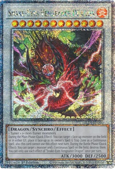 Snake-Eyes Vengeance Dragon (Quarter Century Secret Rare) (ALIN-EN040) [Alliance Insight]