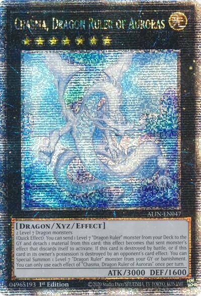 Chasma, Dragon Ruler of Auroras (Quarter Century Secret Rare) (ALIN-EN047) [Alliance Insight]