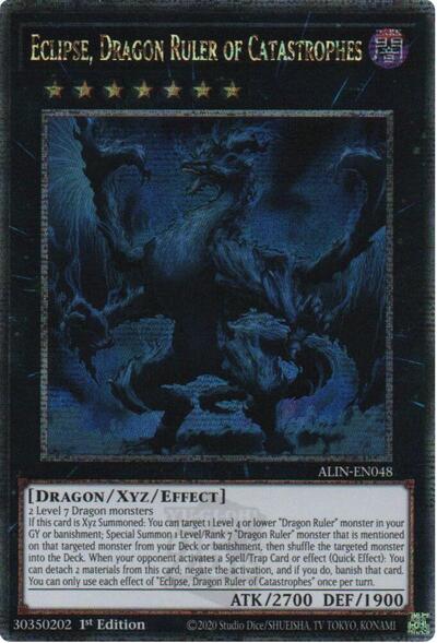 Eclipse, Dragon Ruler of Catastrophes (Quarter Century Secret Rare) (ALIN-EN048) [Alliance Insight]