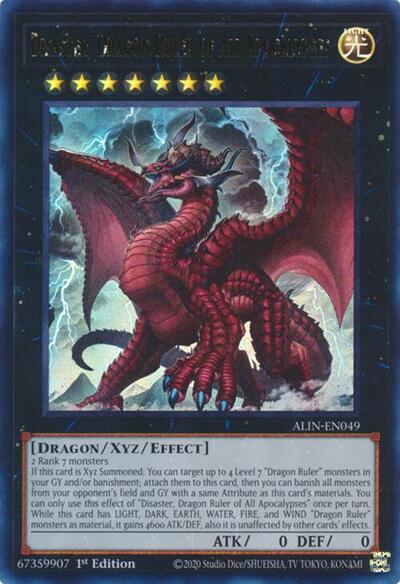 Disaster, Dragon Ruler of All Apocalypses (ALIN-EN049) [Alliance Insight]