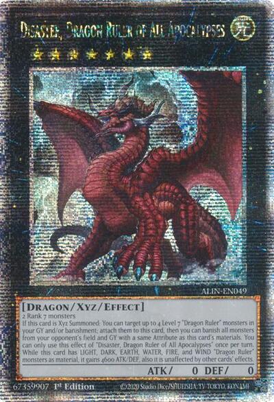 Disaster, Dragon Ruler of All Apocalypses (Quarter Century Secret Rare) (ALIN-EN049) [Alliance Insight]