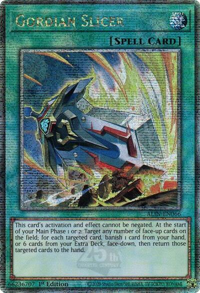 Gordian Slicer (Quarter Century Secret Rare) (ALIN-EN066) [Alliance Insight]