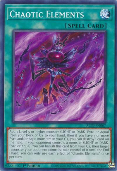 Chaotic Elements (ALIN-EN067) [Alliance Insight]