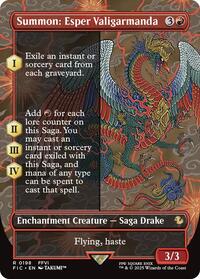 Summon: Esper Valigarmanda (Borderless) (198) [Commander: FINAL FANTASY]