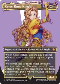 Celes, Rune Knight (Borderless) (Surge Foil) (209) [Commander: FINAL FANTASY]