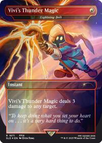 Vivi's Thunder Magic - Lightning Bolt (Rainbow Foil) (1871) [Secret Lair Drop Series]