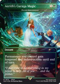 Aerith's Curaga Magic - Heroic Intervention (Rainbow Foil) (1872) [Secret Lair Drop Series]