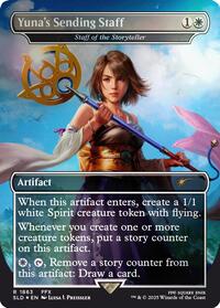Yuna's Sending Staff - Staff of the Storyteller (Rainbow Foil) (1863) [Secret Lair Drop Series]
