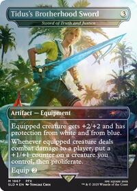 Tidus's Brotherhood Sword - Sword of Truth and Justice (Rainbow Foil) (1867) [Secret Lair Drop Series]