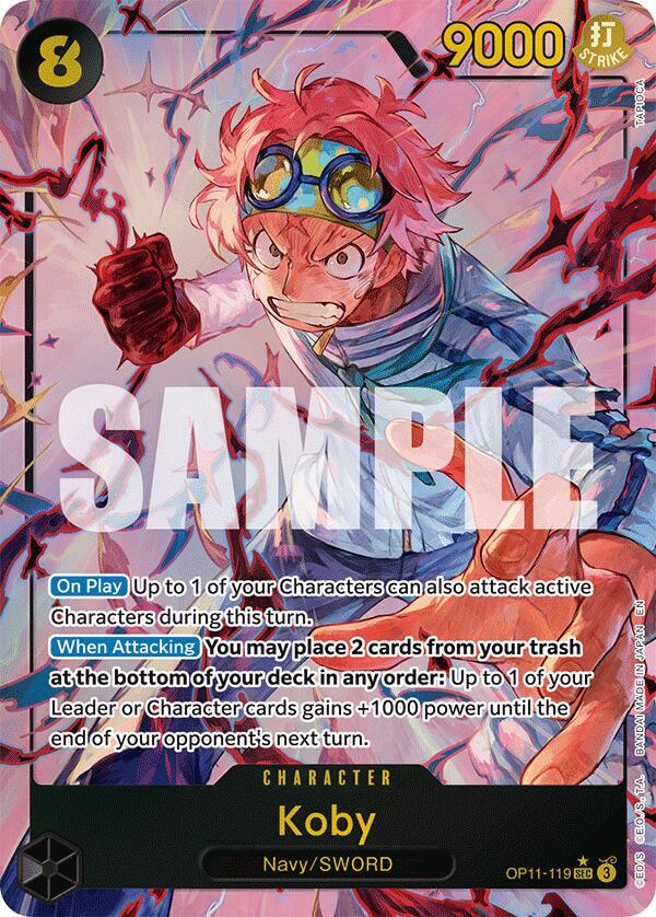 Koby (119) (Alternate Art) (OP11-119) [A Fist of Divine Speed]
