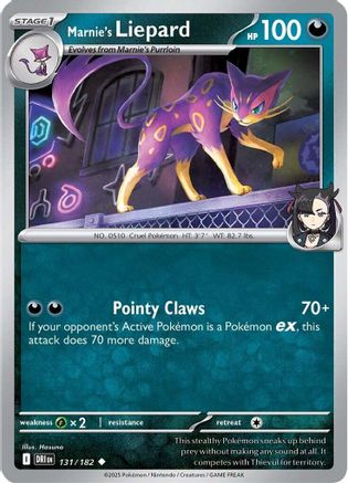 Marnie's Liepard 131/182  SV10 Destined Rivals - Uncommon