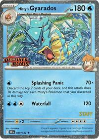Misty's Gyarados (Prerelease) [Staff] (049/182) [Miscellaneous Cards & Products]