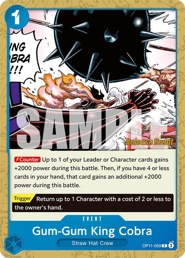 Gum-Gum King Cobra (OP11-059) [A Fist of Divine Speed Release Event Cards]