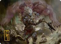 Kimahri, Valiant Guardian Art Card (Gold-Stamped Signature) (29) [Art Series: FINAL FANTASY]