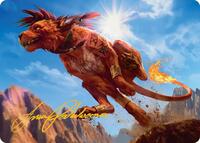 Red XIII, Proud Warrior Art Card (Gold-Stamped Signature) (30) [Art Series: FINAL FANTASY]