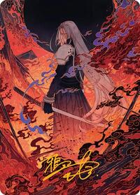 Nibelheim Aflame Art Card (Gold-Stamped Signature) (35) [Art Series: FINAL FANTASY]